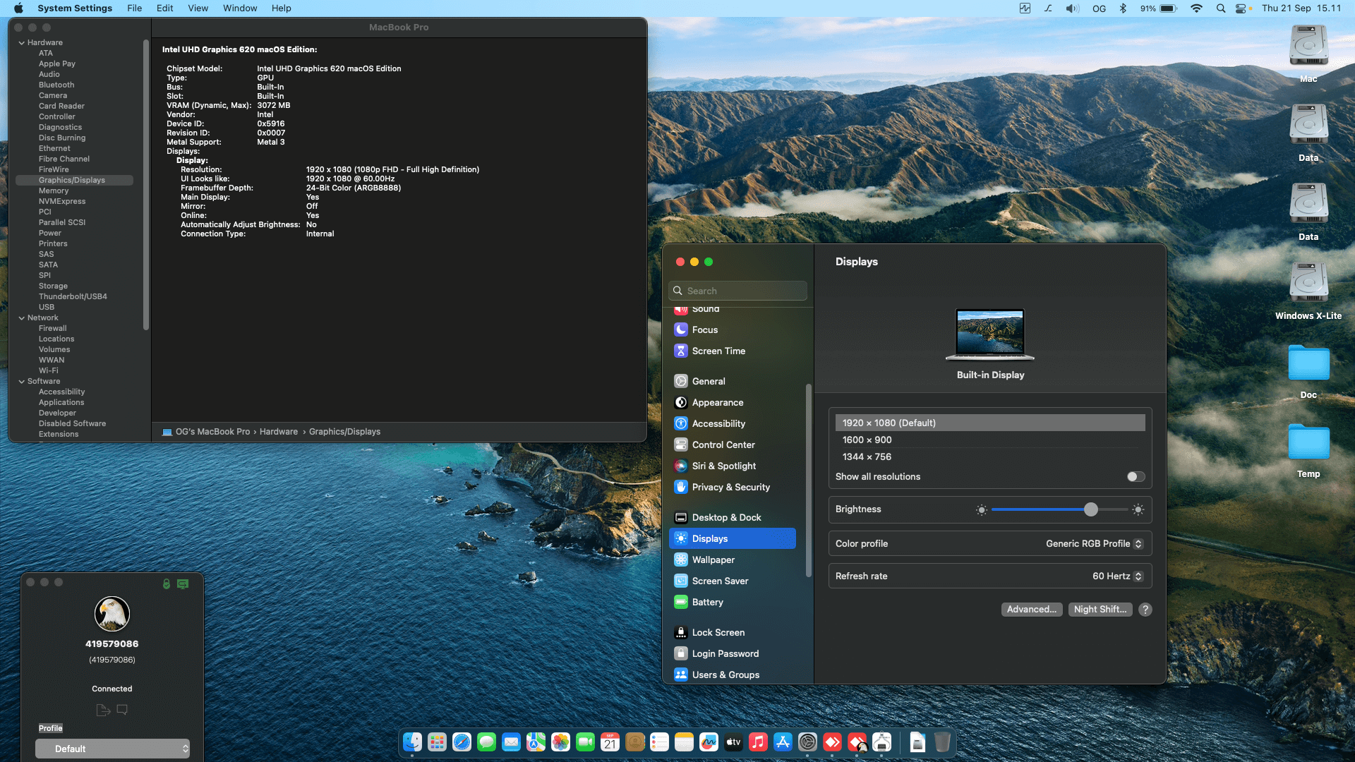 Lenovo Thinkpad T580 3rd [KabyLake R   Intel UHD 620 + PS2 SMBUS]   OpenCore 1